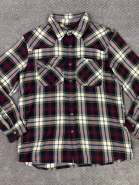 Outdoor Research Flannel Shirt Mens Medium Brown Plaid Feedback Button Down Up